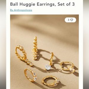 Ball Huggie Earrings, Set of 3